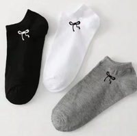 Chaussettes courtes décontractées d'été pour femmes, respirantes, multicolores, mignonnes, tricotées, avec fonction antibactérienne, jetables