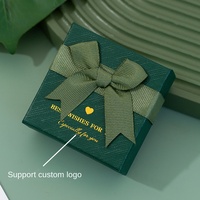 Boîte à bijoux rigide avec nœud papillon Han Feng-Emballage en carton recyclable avec estampage pour collier boucles d'oreilles Bracelet bague cadeaux