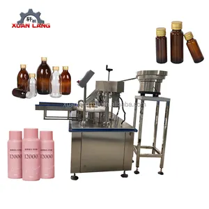 Precio de fábrica, máquina embotelladora automática, jarabe líquido oral/máquina de llenado peristáltico de escritorio/llenado de gotas para los ojos, tapado ma