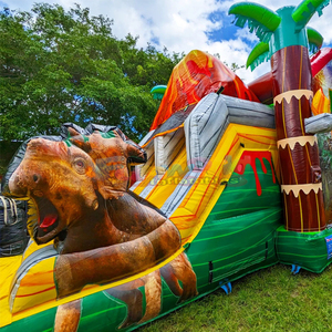 Castillo inflable de T-Rex con tobogán de agua, castillo inflable comercial para niños - Product Image 2