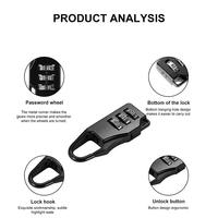 KINLED Mini cadenas à combinaison en alliage de zinc pour vélos, motos et vélos électriques - Verrou portable pour bagages et salle de sport