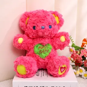 OEM Hot Sell animal toy Letter Eye animal toy full fabrics +bow teddy bear animal toys bear Plush toy stuffed