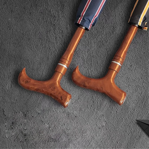 <span class=keywords><strong>Parapluie</strong></span> manuel pour homme, <span class=keywords><strong>grand</strong></span> format, à double tige droite, avec longue poignée détachable, renforcé, résistant au vent, design européen - Product Image 3