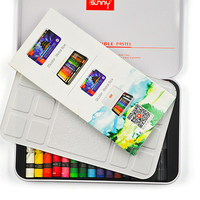 Haute qualité 12 couleurs 3 en 1 pastel professionnel soluble dans l'eau pour le dessin