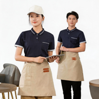 T-shirt personnalisé Touchhealthy en polyester écologique imprimé par transfert thermique pour café-bar, unisexe, avec logo de restaurant, uniforme de polo