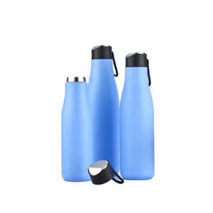 China Großhandel Edelstahl Trinkflasche BPA-frei Fitnessstudio Edelstahl Sport Matte Stroh motivierende Wasserflasche