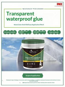 4kg Bucket Small Pack Transparent <b>Waterproof</b> Glue Customizable Eco-Friendly Polymer Liquid Coating for Wall/Roof/Bathroom - Product Image 1