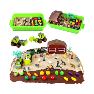 Set di giochi di <span class=keywords><strong>fattoria</strong></span> giocattolo sensoriale sandbox educativi trattore animale figure di animali giocattoli di ingegneria scientifica per bambini 3-7 anni - Product Image 1