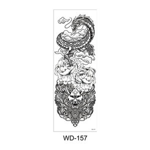 Venta al por mayor colorido <span class=keywords><strong>manga</strong></span> larga <span class=keywords><strong>tatuaje</strong></span> pegatina arte corporal impermeable Buda Animal calavera brazo completo tatuajes temporales - Product Image 6
