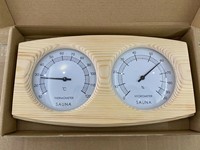 Termometer dan higrometer kayu Digital, aksesoris ruang Sauna termometer kayu