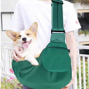 Sac de poitrine pour animaux de compagnie, porte-bébé en maille respirante pour chats et chiens, bleu - Product Image 2