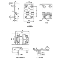 Charnière de porte d'armoire industrielle en alliage de zinc finition argent Meigu CL226 180 degrés Fabriquée en Chine