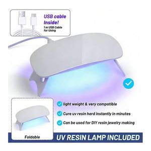 Resin Art Handmade Hand-painted <b>DIY</b> <b>Kit</b> Jewelry Keychain Hard Crystal Clear UV Resin LED Lamp Silicone Molds Glitter Foil - Product Image 6