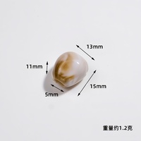 Perles de bikini à grand trou, perles rondes en acrylique effet galet 15x13mm, lot en vrac et perles en vrac en gros pour la fabrication de bijoux et l'artisanat DIY