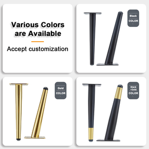 Nhận được mặc cả tùy chỉnh trưởng bề mặt Đương Đại kim loại giảm dần đồ nội thất <span class=keywords><strong>sofa</strong></span> chân vàng đen chân tủ - Product Image 4