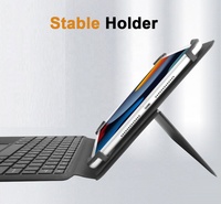 Casing Tablet Universal dengan Keyboard untuk Tablet 9-11 Inci Kulit PU Sederhana Model Bisnis dengan Penyangga Lipat Grosir OEM/ODM/Private Label