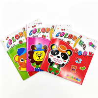 Livre de coloriage personnalisé pour enfants, reliure piquée à cheval, motifs de dessins animés, livre d'activités de dessin à faible coût pour enfants, papier éducatif et d'apprentissage 8