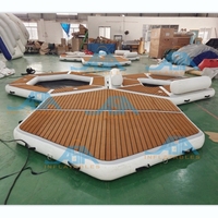Tente de bateau gonflable de plate-forme flottante de mer multi-personnes barre de loisirs canapé chaise longue rangée flottante lit flottant piscine Yacht