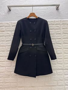 <span class=keywords><strong>Abito</strong></span> Mini Vintage Stile Francese all'Ingrosso, Vestito Elegante a Maniche Lunghe con Doppio Petto per Donna, Primavera-Autunno - Product Image 2