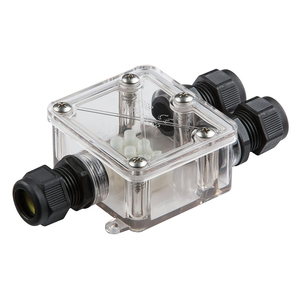 3-cách t Loại hộp vuông IP68 không thấm nước màu trong suốt Hộp nối với cable gland - Product Image 1