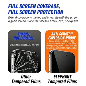 Protection d'écran personnalisée avec outil d'alignement automatique Installation facile pour <span class=keywords><strong>iPhone</strong></span> 18 Series Film en verre trempé HD Anti-traces de doigts - Product Image 4