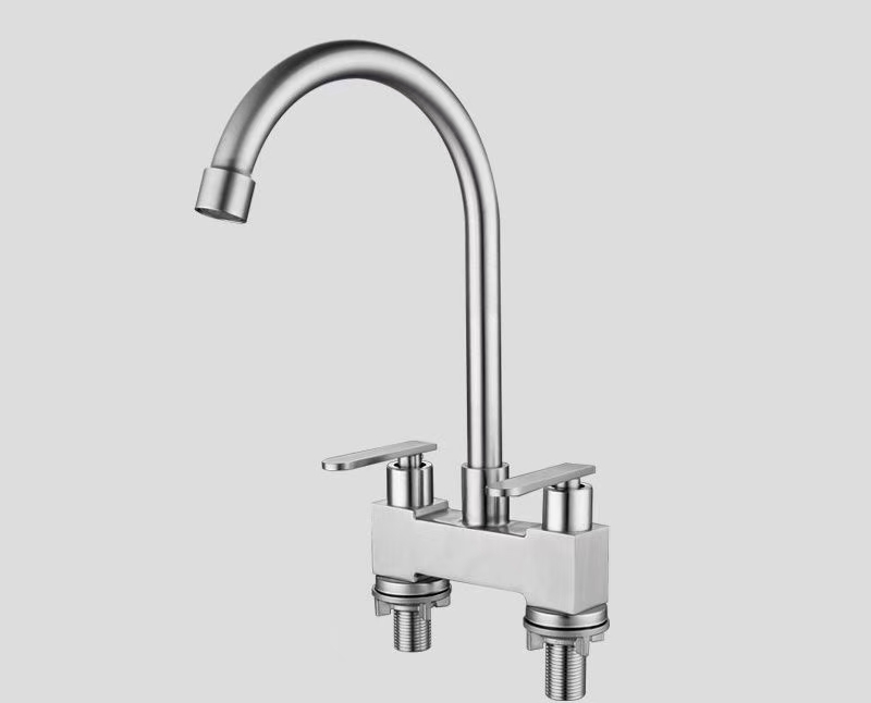Acier inoxydable carré double trou