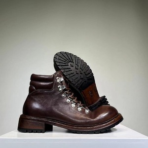 Botas de Martens de cuero genuino para hombre, botines de piel de caballo, botas de cuero, zapatos de estilo retro a la moda - Product Image 2