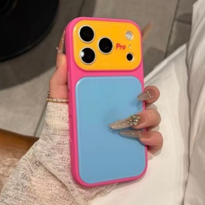 เคสโทรศัพท์ IMD ลายเรนโบว์โดปา พร้อมเลนส์กล้องแก้วนีออนสีสันสดใส ป้องกันสำหรับฤดูร้อน สำหรับ iPhone 14 15 16 17 pro max - Product Image 2