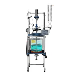 Hot sale Lab Industrial 1L-200L Vacuum Heated Jacketed Tank Sealed Glass Reactor