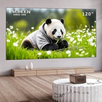 Écran de projection Fscreen Iris Series Premium 8K UHD pour home cinéma 120 pouces Triple Laser Fresnel ALR à gain élevé et longue portée
