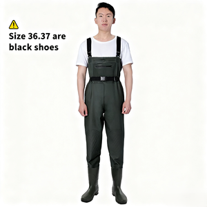 Combinaison imperméable <span class=keywords><strong>en</strong></span> PVC imperméable complète avec bottes et pantalons de pluie <span class=keywords><strong>en</strong></span> néoprène Équipement de pêche <span class=keywords><strong>en</strong></span> <span class=keywords><strong>mer</strong></span> épaissi Waders et chaussures - Product Image 2