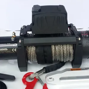 12000lbs Synthetic ROPE 4x4 Off Road Electric Winch Car Accessories Powerful two ways control wireless wired remote