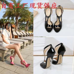 Zapatos <span class=keywords><strong>de</strong></span> Tacón Alto con Tiras Cruzadas Sensuales para Mujer, Talla Grande, Zapatos <span class=keywords><strong>de</strong></span> Tacón <span class=keywords><strong>de</strong></span> Aguja para Club Nocturno, Estilo <span class=keywords><strong>Azafata</strong></span> - Product Image 2