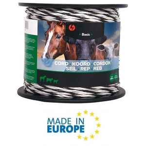 Cuerda Conductiva Blanca de 5 mm de Diámetro, 200 m de Largo, para Cercas Eléctricas, Productos de Cercado - Product Image 1