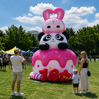 Gâteau gonflable personnalisé en forme d'animal de dessin animé pour la décoration d'événements festifs, la publicité commerciale, les événements de carnaval