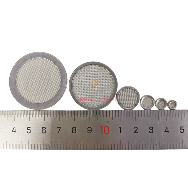 Mesh Filter Disk Edge Wrapped Stainless Steel Wire Mesh Filter Disc Screen Dustproof Air Liquid Solid Filter Strainer