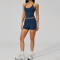 Combinaison de yoga en tissu nylon d'été, à bretelles, dos élégant, sensation haut de gamme, pour le fitness, la course à pied, le yoga sportif pour femmes