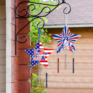 Pendentif carillon éolien étoilé pour la Fête Nationale des États-Unis et carillon éolien décoratif pour la Journée <span class=keywords><strong>de</strong></span> l'Indépendance - Product Image 2