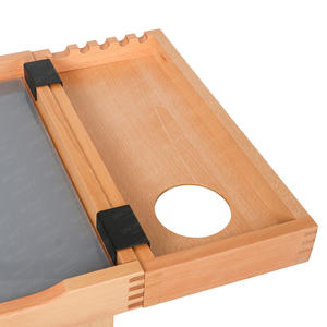 SINOART Carro rodante de madera maciza de Haya de 5 niveles con 3 cajones Carro de almacenamiento de artista de 4 ruedas - Product Image 3