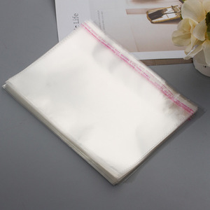 Yi Wu personalizado 28*40cm autoadhesivo transparente OPP bolsa impermeable mango de plástico reciclable embalaje artesanías impresas - Product Image 4