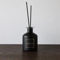 Flacon diffuseur de parfum cylindrique en verre de luxe 50ml 100ml 140ml 250ml 500ml, conteneur décoratif vide pour parfum, logo personnalisé