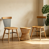 Chaises de salle à manger en bois vintage pour hôtels, restaurants et maisons, avec sièges en bois massif – Meilleures ventes