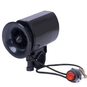 Ultra-loud Bike Horn 6 Sound Electric Bike Alarm Speaker Loud Cycling Waterproof Stainless Plastic Safety Night Bicycle Bell