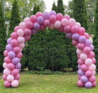 Arche de ballons en aluminium durable et moderne de 10x8 pieds, support de fleurs pour mariage, anniversaire, baby shower