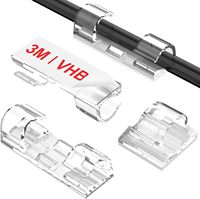 Lot de 50 attaches-câbles en nylon auto-adhésives réutilisables, supports de câbles en plastique à forte adhérence, pinces pour la gestion des câbles de bureau