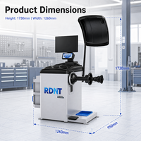Équipement d'alignement 3D haute précision LEO L9075 avec affichage numérique, équilibreuse de pneus, mesure entièrement automatique 1g, 140 tr/min, pour roues jusqu'à 70 kg