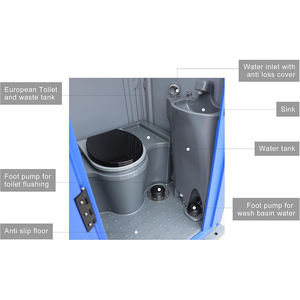 Prix des toilettes mobiles avec salles de bain, toilettes portables de luxe, remorque de toilettes, toilettes et salle de douche pour camping-car en vente - Product Image 5