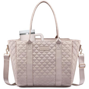 Sac fourre-tout LOVEVOOK 15,6 pouces pour femmes, sac fourre-tout matelassé pour le travail, sac pour ordinateur portable pour infirmières, grand sac à bandoulière pour ordinateur avec fermeture éclair pour les voyages - Product Image 1