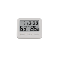 Innen-Thermometer Hygrometer 10% 99% RH 1°C Genauigkeit 0,1°C Auflösung AAA-Batteriebetrieb LCD-Display Alarm für Growroom