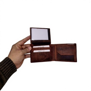 Portefeuille fin pour homme en cuir de vache véritable de qualité supérieure, 100 % imperméable, fermeture ouverte, broderie lettre, motif étoile, 3 styles tendance BS - Product Image 1